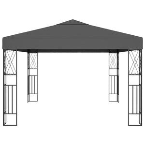 vidaXL Gazebo with LED String Lights 3x4 m Anthracite Fabric