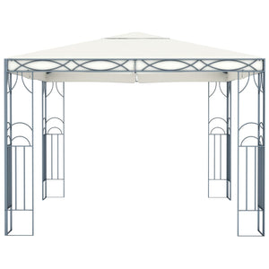 vidaXL Gazebo with LED String Lights 300x300 cm Cream