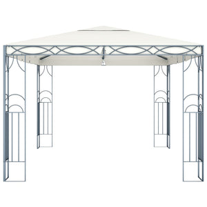 vidaXL Gazebo with LED String Lights 400x300 cm Cream