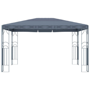 vidaXL Gazebo with LED String Lights 400x300 cm Anthracite