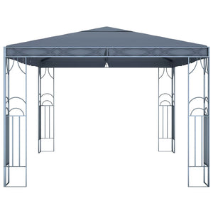 vidaXL Gazebo with LED String Lights 400x300 cm Anthracite