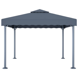 vidaXL Gazebo with LED String Lights 300x300 cm Anthracite Aluminium