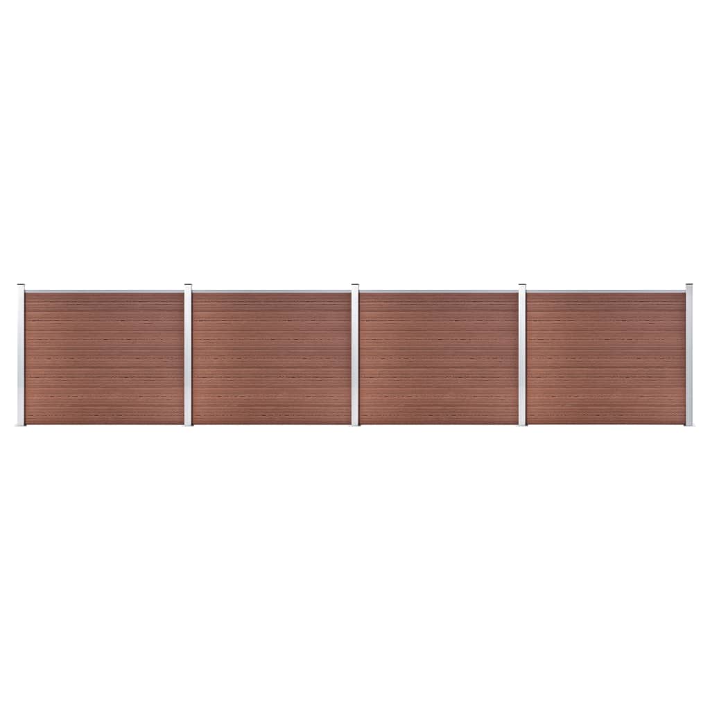 vidaXL Fence Panel Set WPC 699x146 cm Brown