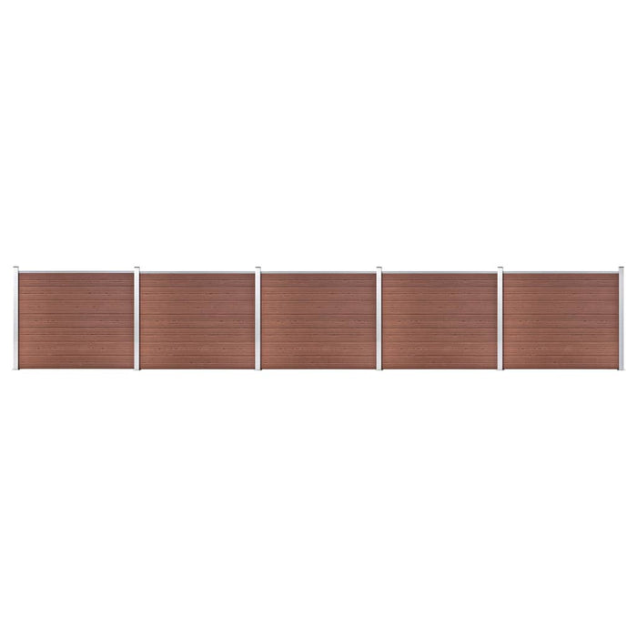 vidaXL Fence Panel Set WPC 872x146 cm Brown