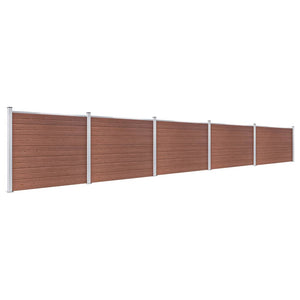 vidaXL Fence Panel Set WPC 872x146 cm Brown