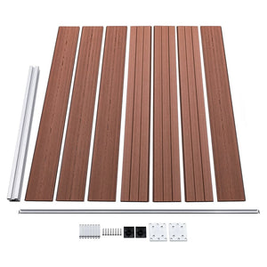 vidaXL Fence Panel Set WPC 872x146 cm Brown