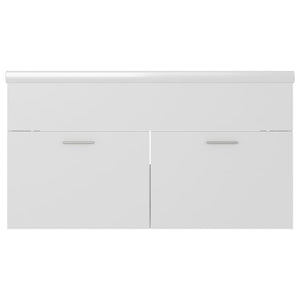 vidaXL Sink Cabinet with Built-in Basin White Engineered Wood