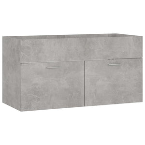 vidaXL Sink Cabinet with Built-in Basin Concrete Grey Engineered Wood