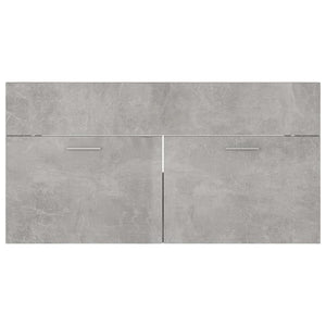 vidaXL Sink Cabinet with Built-in Basin Concrete Grey Engineered Wood