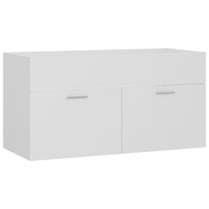 vidaXL Sink Cabinet with Built-in Basin White Engineered Wood