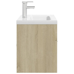 vidaXL Sink Cabinet with Built-in Basin Sonoma Oak Engineered Wood