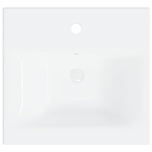 vidaXL Bathroom Furniture Set High Gloss White Engineered Wood