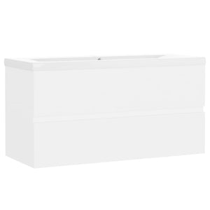 vidaXL Sink Cabinet with Built-in Basin White Engineered Wood