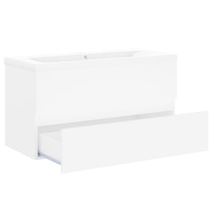 vidaXL Sink Cabinet with Built-in Basin White Engineered Wood