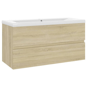 vidaXL Sink Cabinet with Built-in Basin Sonoma Oak Engineered Wood