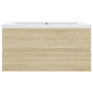 vidaXL Sink Cabinet with Built-in Basin Sonoma Oak Engineered Wood