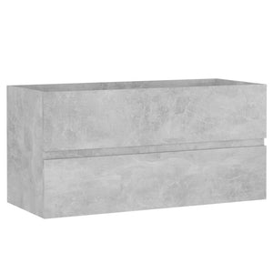 vidaXL Sink Cabinet with Built-in Basin Concrete Grey Engineered Wood