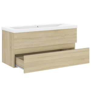 vidaXL Sink Cabinet with Built-in Basin Sonoma Oak Engineered Wood