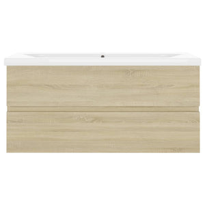 vidaXL Sink Cabinet with Built-in Basin Sonoma Oak Engineered Wood