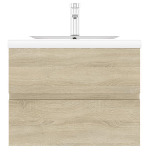 vidaXL Sink Cabinet with Built-in Basin Sonoma Oak Engineered Wood