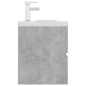 vidaXL Sink Cabinet with Built-in Basin Concrete Grey Engineered Wood