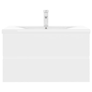 vidaXL Sink Cabinet with Built-in Basin White Engineered Wood