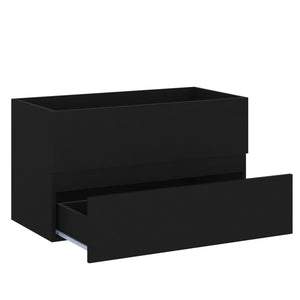 vidaXL Sink Cabinet with Built-in Basin Black Engineered Wood