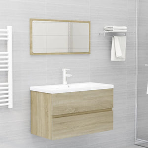 vidaXL Sink Cabinet with Built-in Basin Sonoma Oak Engineered Wood