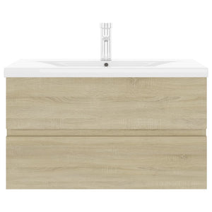 vidaXL Sink Cabinet with Built-in Basin Sonoma Oak Engineered Wood