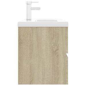 vidaXL Sink Cabinet with Built-in Basin Sonoma Oak Engineered Wood