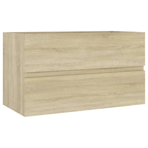 vidaXL Sink Cabinet with Built-in Basin Sonoma Oak Engineered Wood