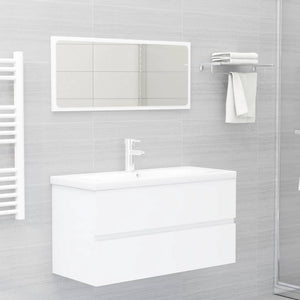 vidaXL Sink Cabinet with Built-in Basin White Engineered Wood