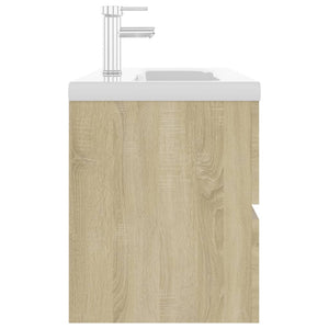 vidaXL Sink Cabinet with Built-in Basin Sonoma Oak Engineered Wood