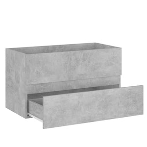 vidaXL Bathroom Furniture Set Concrete Grey Engineered Wood