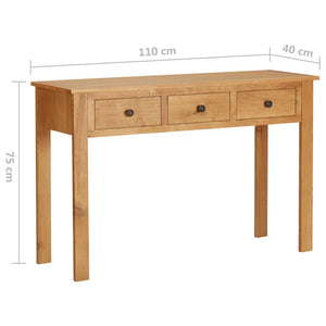 vidaXL Dressing Table 110x40x75 cm Solid Oak Wood