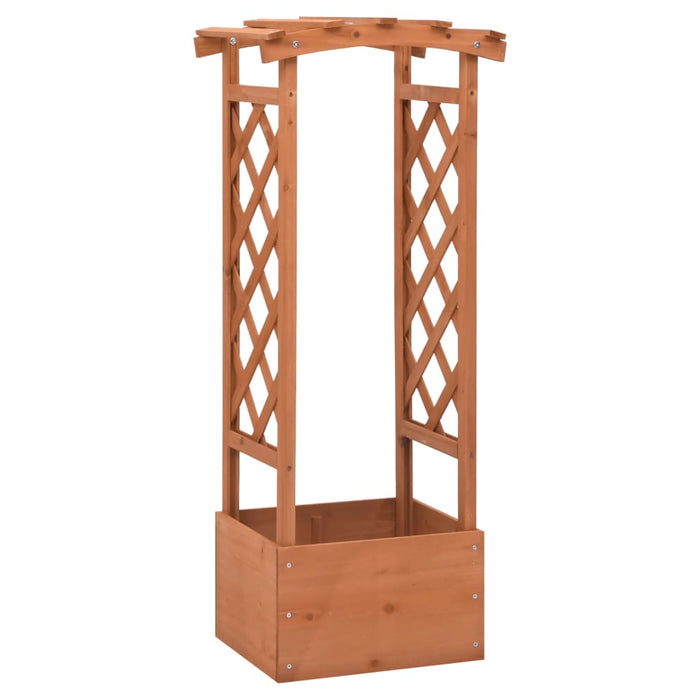 vidaXL Trellis Planter with Arch 49x39x117 cm Firwood