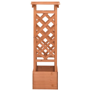 vidaXL Trellis Planter with Arch 49x39x117 cm Firwood