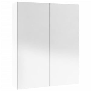 vidaXL Bathroom Mirror Cabinet 60x15x75 cm MDF Shining White