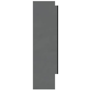 vidaXL Bathroom Mirror Cabinet 80x15x60 cm MDF Shining Grey