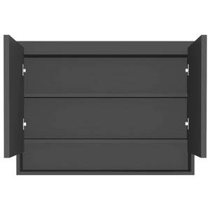 vidaXL Bathroom Mirror Cabinet 80x15x60 cm MDF Anthracite