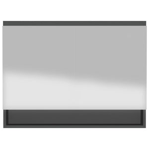 vidaXL Bathroom Mirror Cabinet 80x15x60 cm MDF Anthracite