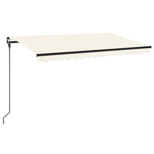 vidaXL Manual Retractable Awning 450x300 cm Cream