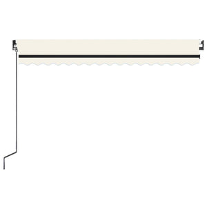 vidaXL Manual Retractable Awning 450x300 cm Cream