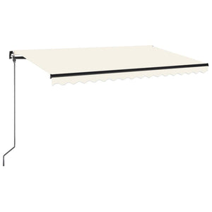 vidaXL Manual Retractable Awning 400x350 cm Cream