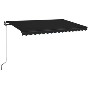 vidaXL Manual Retractable Awning with LED 400x350 cm Anthracite