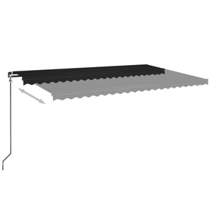 vidaXL Manual Retractable Awning 500x350 cm Anthracite