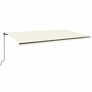 vidaXL Manual Retractable Awning 600x350 cm Cream