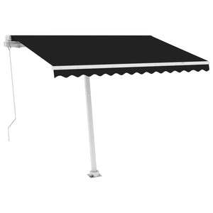 vidaXL Freestanding Manual Retractable Awning 300x250 cm Anthracite