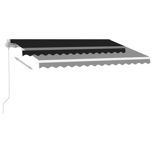 vidaXL Freestanding Manual Retractable Awning 300x250 cm Anthracite