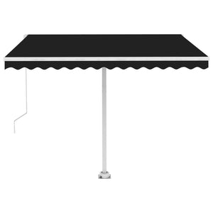 vidaXL Freestanding Manual Retractable Awning 300x250 cm Anthracite